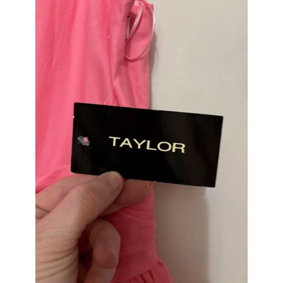 Taylor Maxi Dress Womens 12 V-Neck Sleeveless Ombre Pockets Coastal Cruise NWT - Picture 6 of 8